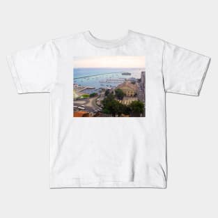 Mar da Bahia Fortification of Saint Marcelo and Mercado Modelo Kids T-Shirt